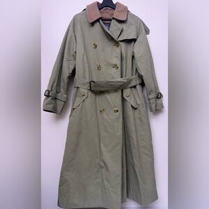 VTG 80’s Burberrys Trench Coat Full Removable Lining Nova Women’s 14 Extra Long